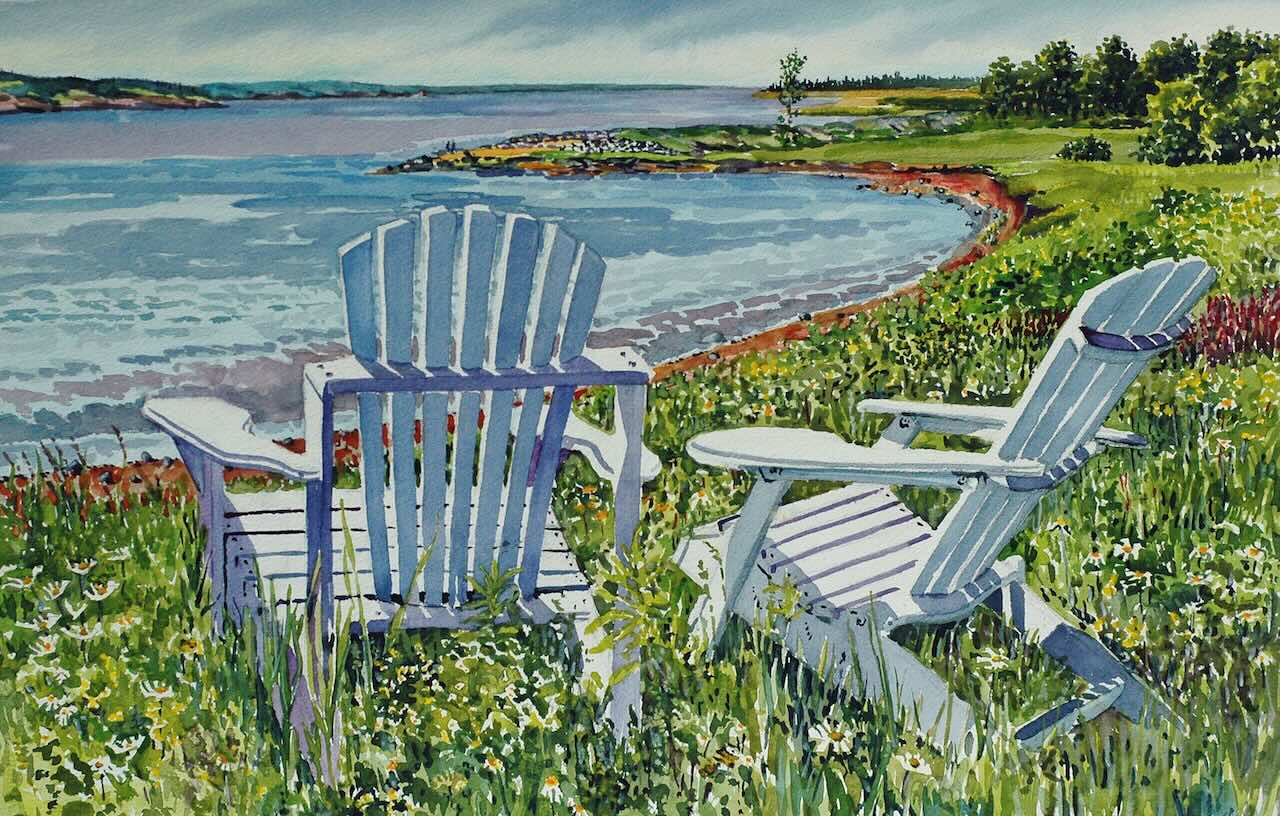chairs at high tide The Mechanic by Louise Cloutier